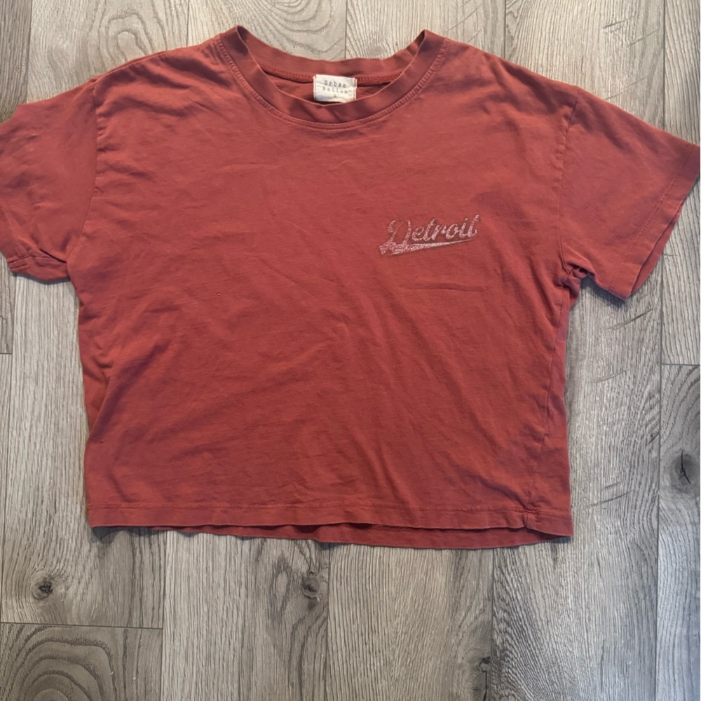 Brown Short Sleeve Tee Comfortable Cotton Blend